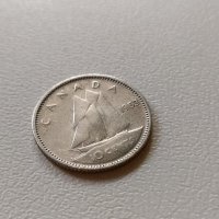 10 цента 1953 Канада - Сребро, снимка 1 - Нумизматика и бонистика - 38842102