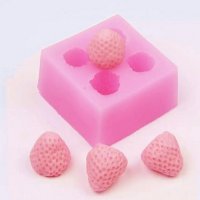 3d 4 малки ягоди ягода ягодки силиконов молд форма калъп за декорация торта фондан шоколад гипс, снимка 3 - Форми - 28282463