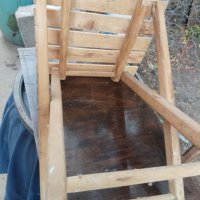 Сгъваем дървено столче, снимка 3 - Декорация за дома - 42402372