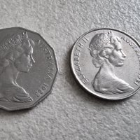  Австралия. Лот .5, 10 ,20, 50 цента .4 бройки. С ликът на Елизабет II , като млада., снимка 7 - Нумизматика и бонистика - 44461706