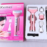 Електрическа самобръсначка за жени Kemei KM-6637, 4 в 1, Розова, снимка 4 - Епилатори - 36083054