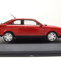Audi S2 Coupe 1992 - мащаб 1:43 на Solido моделът е нов в PVC дисплей-кейс, снимка 4 - Колекции - 42726979