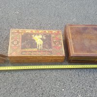 Дървена кутия 2бр и салфетник, снимка 3 - Антикварни и старинни предмети - 39753317