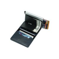 Черен портфейл с RFID защита кожен, снимка 9 - Портфейли, портмонета - 41958745
