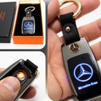 Запалка USB, ключодържател + лого BMW, Benz, Audi, снимка 3 - Други - 41207192