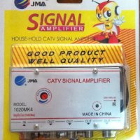 Антенен усилвател за телевизия 20 dB 4 Изхода TV Signal Amplifier JMA1020MK4, снимка 2 - Части и Платки - 34346659