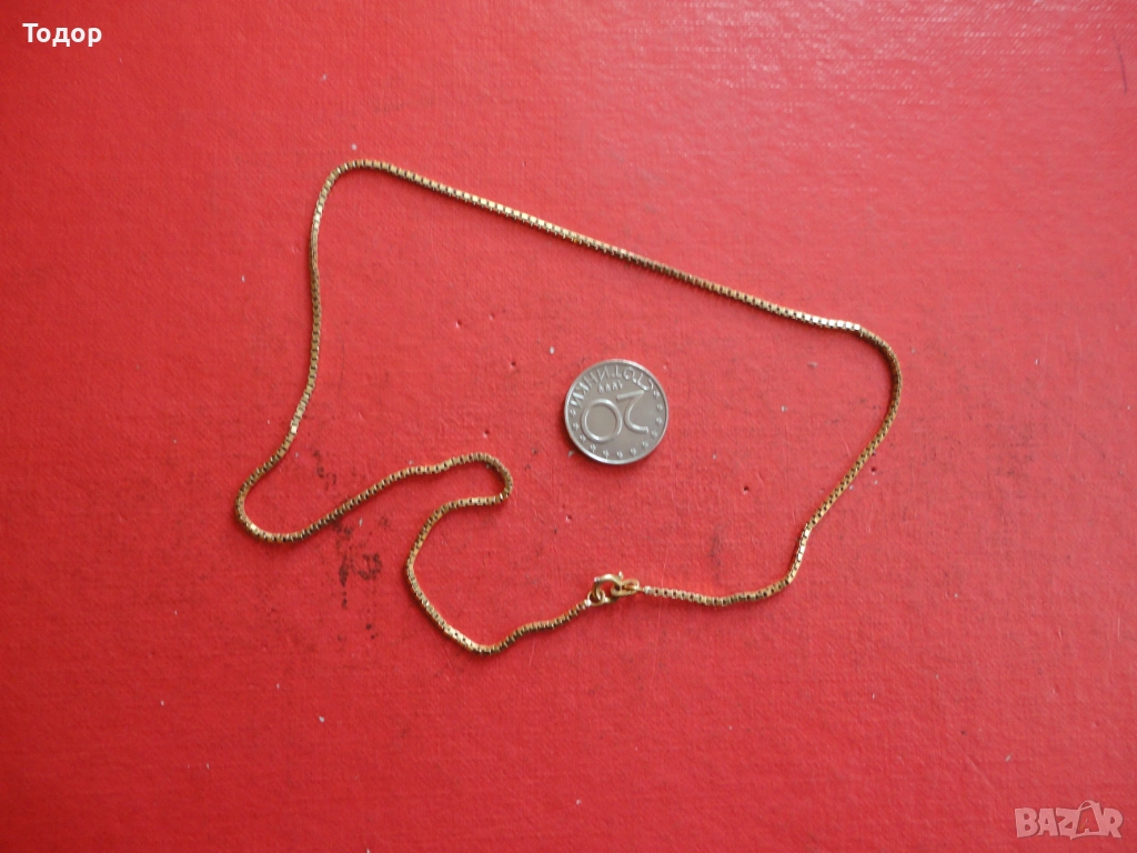 Позлатена верижка колие Amerik FBM 8, снимка 1