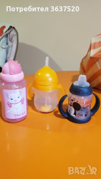 Лот бебешки шишета, биберони, чинийки, снимка 1