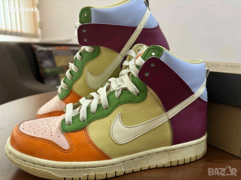 Шарени оригинални кецове от кожа Nike , снимка 1