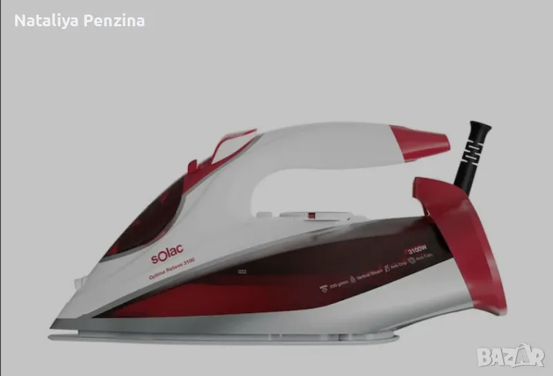 Ютия, Solac, PV2040, Вертикално гладене, 220g/min Пара, Червено/бяло, снимка 1