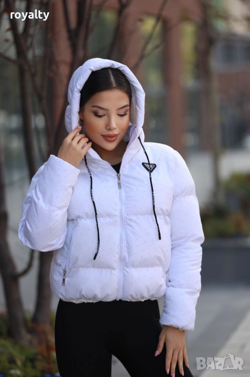 Prad🅰️ Бяло Дамско Зимно Яке , снимка 1