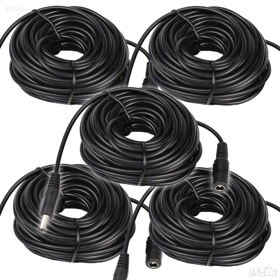 5бр. Удължителен кабел за камери - 10м, снимка 1