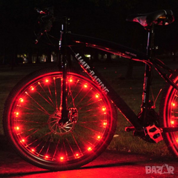 Ярка И Забележима Червена Led Лента За Шпици С Контролер И 3 Режима + Безплатна Доставка, снимка 1