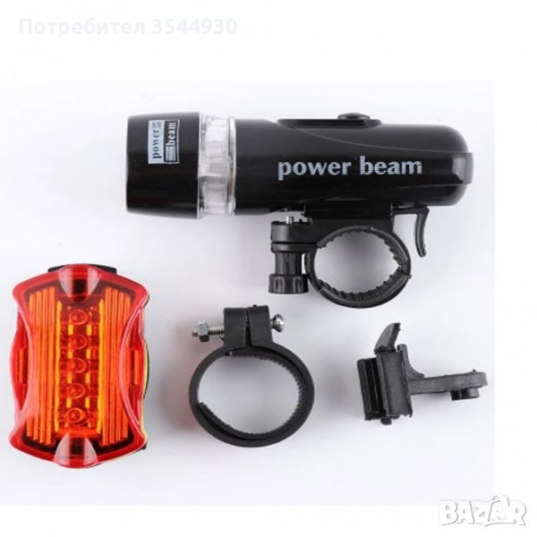 Фенерче фар+задна светлина за велосипед колело, снимка 1