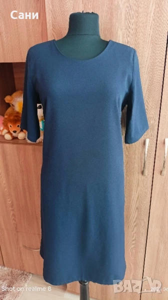 Синя изчистена рокля, снимка 1