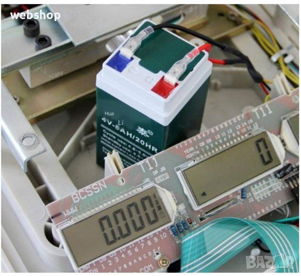 Акумулаторна, оловна батерия за кантар, везна, 4VDC, 4AH, 48х48х100mm, снимка 1