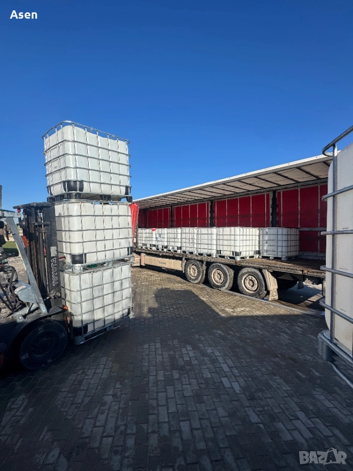 Цистерни за вода бидони 1000 литра 1 тон съдове за вода ЧИСТИ , снимка 1