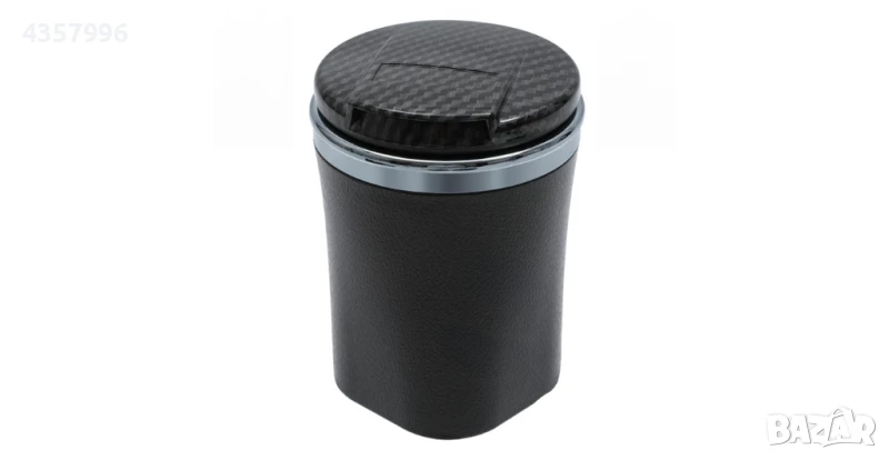 Пепелник за автомобил с диод HT-852/278 - карбонов капак, снимка 1