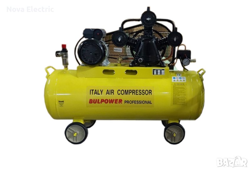 Компресор За Въздух 100 литра С 3 Глави ПОДСИЛЕН Italy Air Nova Electric, снимка 1