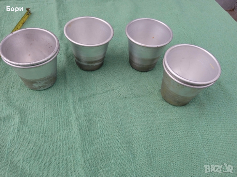 Стари алуминиеви купи за крем карамел, снимка 1
