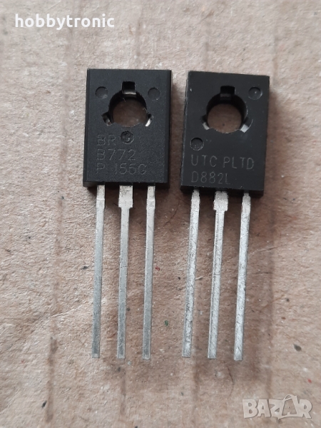 2SB772 PNP, 2SD882 NPN 30V 3A 10W средно мощни транзистори , снимка 1