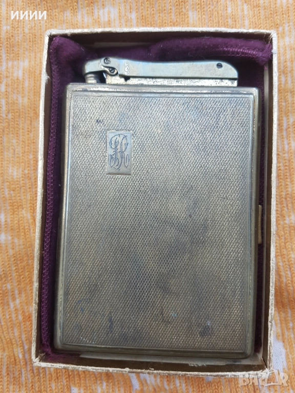 Бензинова запалка табакера Colibri MONOPOL, снимка 1