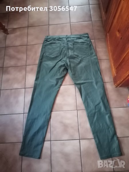 Дамски панталон еко кожа зелен xl, снимка 1