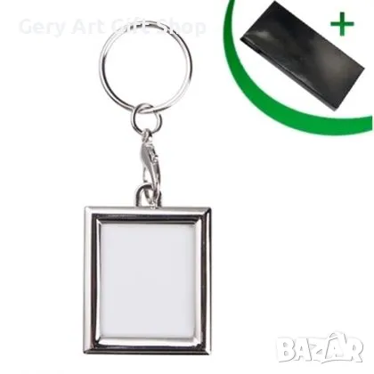 Персонализиран двустранен метален ключодържател, снимка 1