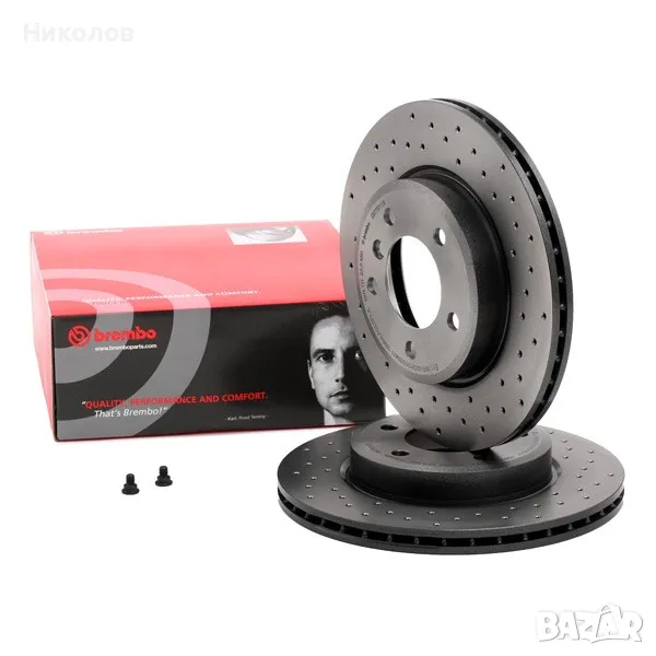 Предни спирачни перфорирани дискове к-т 2 бр. BREMBO 300 мм за BMW E46, снимка 1