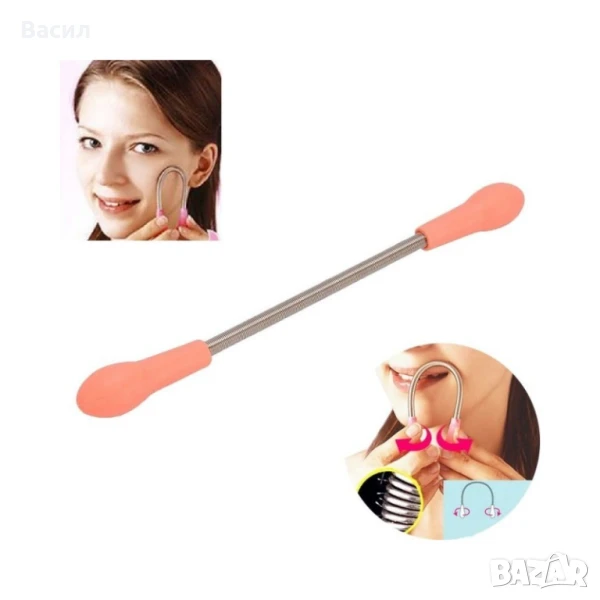 Гъвкав пружинен епилатор за обезкосмяване на лице, снимка 1