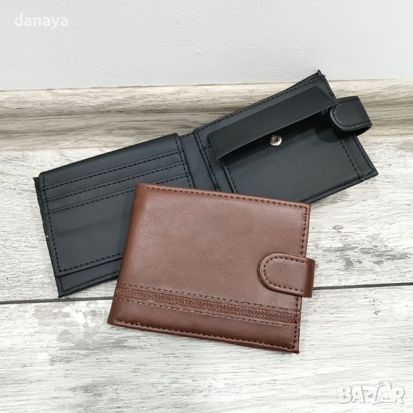 4480 Мъжки кожен портфейл с много отделения портмоне, снимка 1