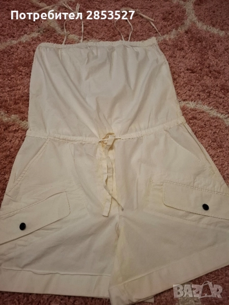 DKNY Бял Гащиризон с двойни джобчета, снимка 1