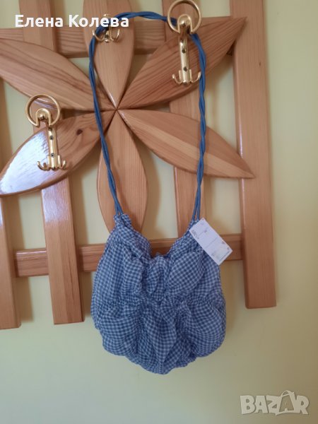 Синя чанта от плат, снимка 1