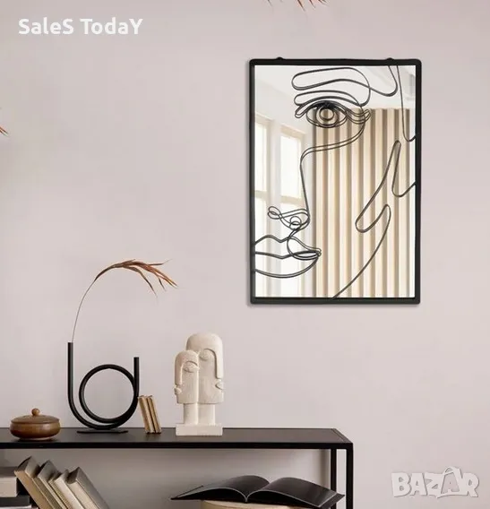 Огледало за стена, Декорация  2 в 1, огледало с картина, снимка 1