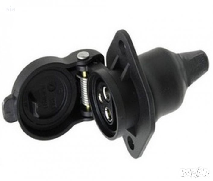 БУКСА ЖЕНСКА 3 ПИНА, ЧЕРНА E0002-A 1БР., За ремарке, снимка 1