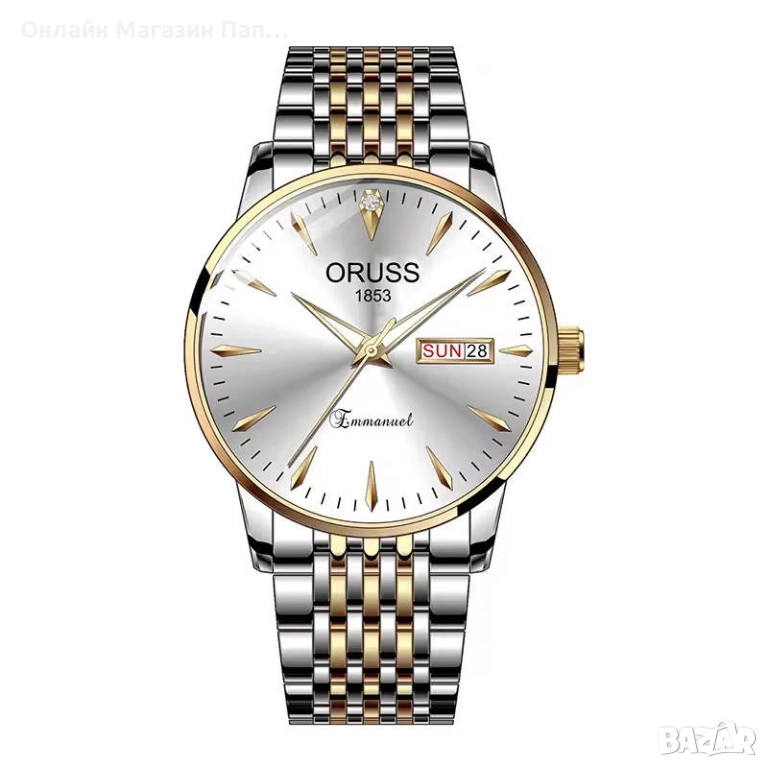 ORUSS OR11 мъжки кварцов часовник с календар, водоустойчив, снимка 1