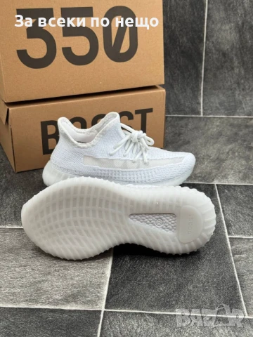 Adidas Yeezy Boost 350 V2 Дамски Бели Маратонки👟Дамски Спортни Обувки В Бял Цвят Код E584, снимка 4 - Маратонки - 50913124