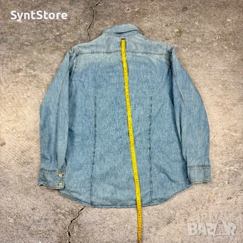 Оригинална мъжка дънкова риза G-Star RAW – Размер XL – Slim Fit, снимка 6 - Ризи - 53329060