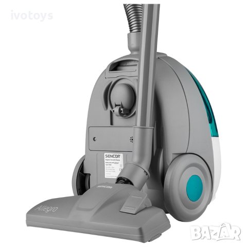 Прахосмукачка без торба SENCOR SVC 511TQ-EUE2, 890W ECO, Зелен/Сив, снимка 3 - Прахосмукачки - 41882370