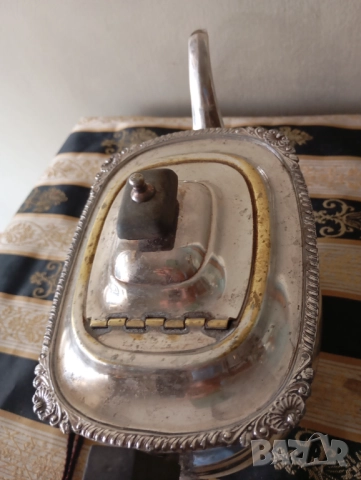 Посребрена кана за кафе,чай арт деко, снимка 5 - Антикварни и старинни предмети - 52533306