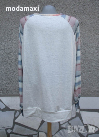 3XL+ Нова блуза - коте ескимос , снимка 5 - Блузи с дълъг ръкав и пуловери - 44812629