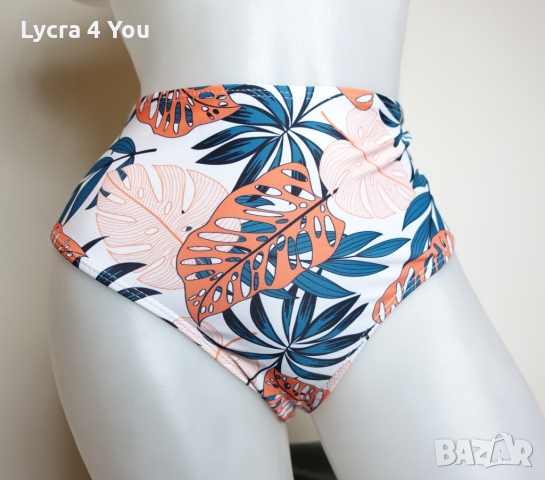 М размер бански долница с палмови листа с висока талия, снимка 6 - Бански костюми - 36107084