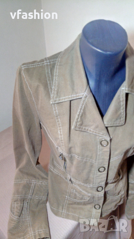 Дамско сако от плътен памучен плат, наподобяващ дънков, снимка 4 - Сака - 36287555
