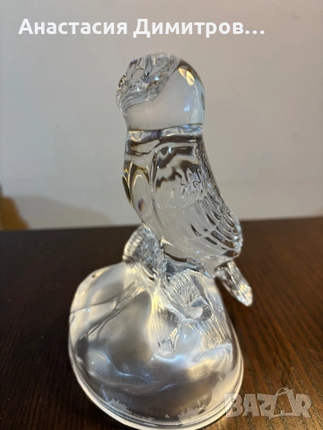 Кристална статуетка бухал, снимка 4 - Антикварни и старинни предмети - 53339016