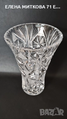 Масивна и голяма кристална ваза, снимка 2 - Вази - 52497775