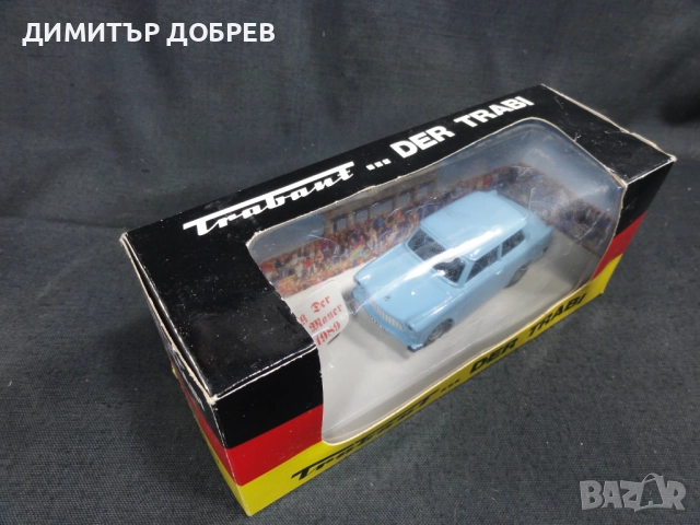 1/43 СТАРА РЕТРО МЕТАЛНА КОЛИЧКА МАЩАБЕН МОДЕЛ TRABANT 601 VITESSE PORTUGAL, снимка 2 - Колекции - 52825541