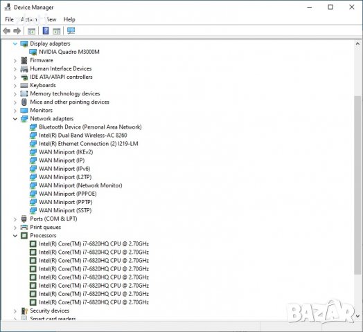 Лаптоп Dell Precision 7710 i7-6820HQ 2.70GHz/RAM 32GB DDR4/NVMe 256GB/NVIDIA Quadro M3000M 4GB DDR5, снимка 11 - Лаптопи за игри - 38768261