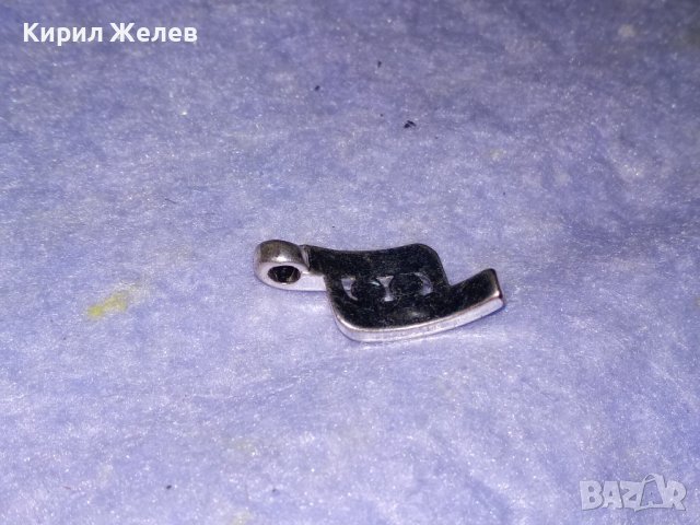 КРАСИВО СКЪПОЦЕННО МЕДАЛЬОНЧЕ с БЯЛА ПОЗЛАТА и ФАСЕТИРАНИ СИНИ КРИСТАЛЧЕТА 25866, снимка 5 - Колиета, медальони, синджири - 39229343