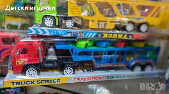 Камион Автовоз с 6 коли на два етажа, влекач, снимка 2 - Коли, камиони, мотори, писти - 49757338