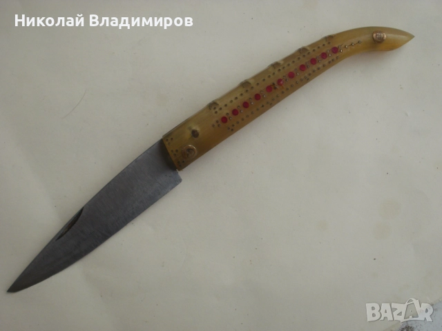 Джобно ножче Сойка джобен нож  кокъл рог стар